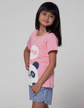 Little M Short Sleeve T-Shirt Basic Animal Head Hey Panda
