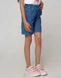 Little M Denim Short Pants 3D Ears Cat Pocket