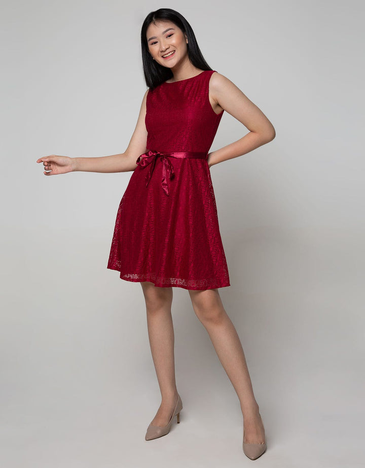 Exit Sabrina Dress With Ribbon Rope