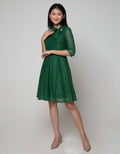 Exit Mirabeth Zribbon Neck Lace Dress