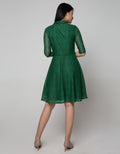 Exit Mirabeth Zribbon Neck Lace Dress