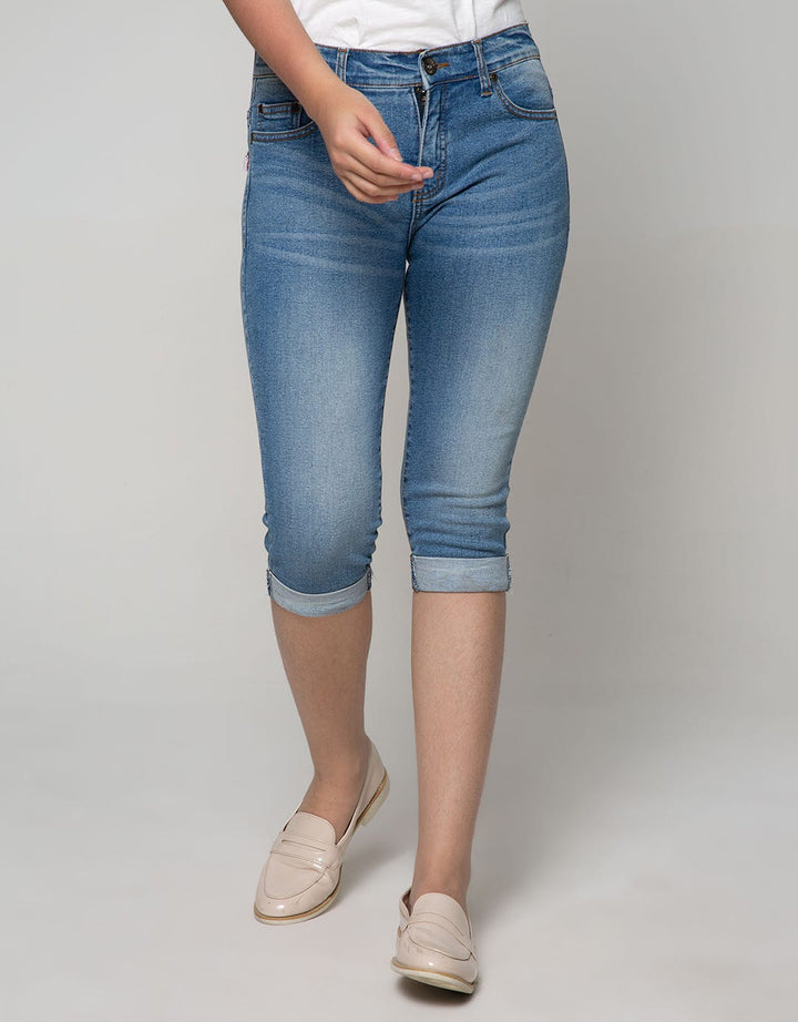 Exit Giska Rolled Crop Denim