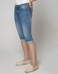 Exit Giska Rolled Crop Denim