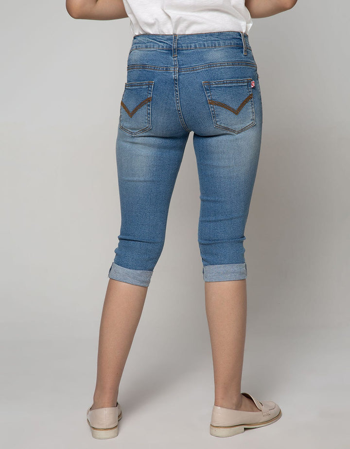 Exit Giska Rolled Crop Denim