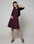 Exit 2In1 Plaid Dress With Short Outer