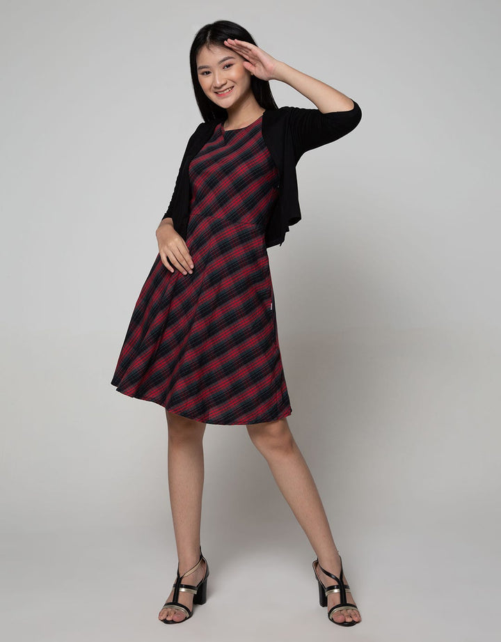 Exit 2In1 Plaid Dress With Short Outer