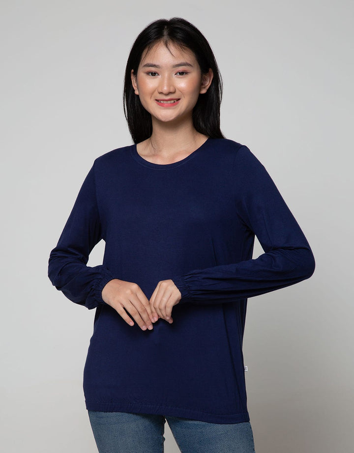Expand Round Collar Shirt With Elatic Bands