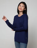 Expand Round Collar Shirt With Elatic Bands