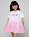Little M Short Sleeve Midi Dress Daily 4 Tiers Unicorn