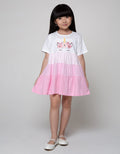 Little M Short Sleeve Midi Dress Daily 4 Tiers Unicorn