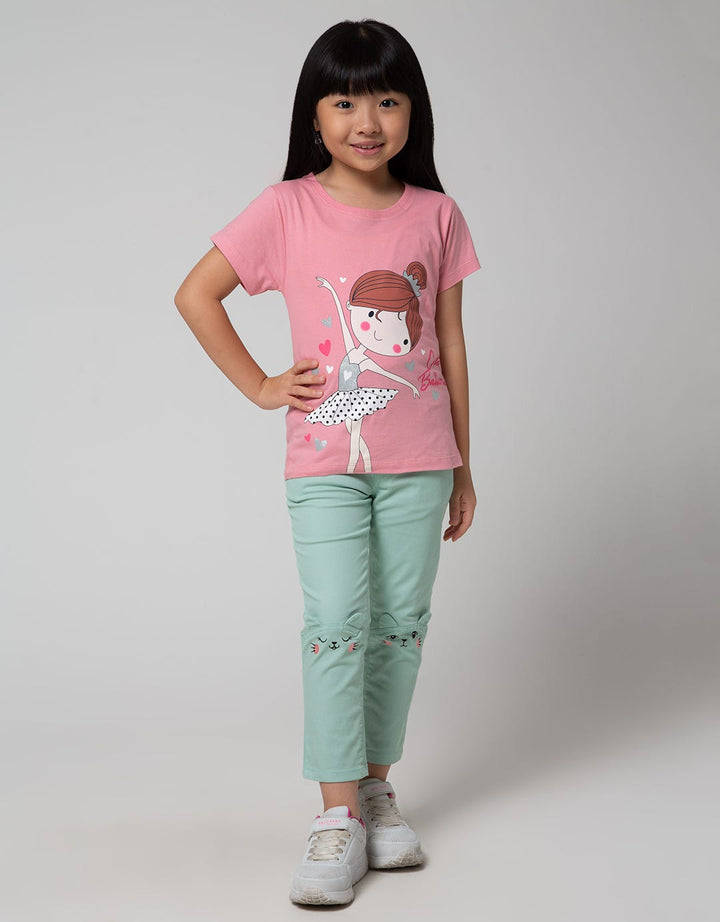 Little M Ballerina Girls T-Shirts Pack of 2
