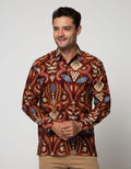 Arjuna Weda Kawung Butterfly Batik Shirt