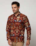 Arjuna Weda Kawung Butterfly Batik Shirt