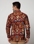 Arjuna Weda Kawung Butterfly Batik Shirt