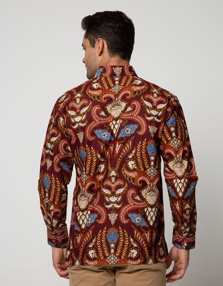 Arjuna Weda Kawung Butterfly Batik Shirt