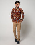 Arjuna Weda Kawung Butterfly Batik Shirt