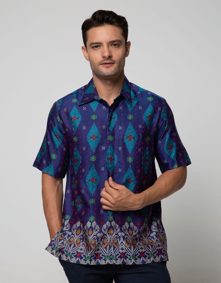 Arjuna Weda Batik Shirt with Weaving Motif
