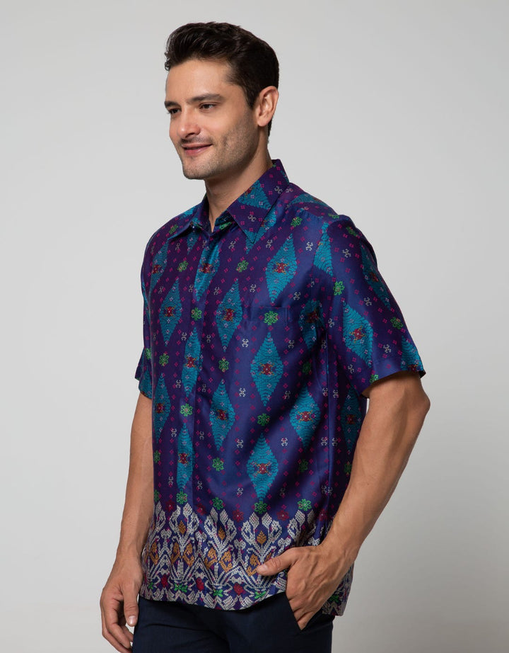 Arjuna Weda Batik Shirt with Weaving Motif
