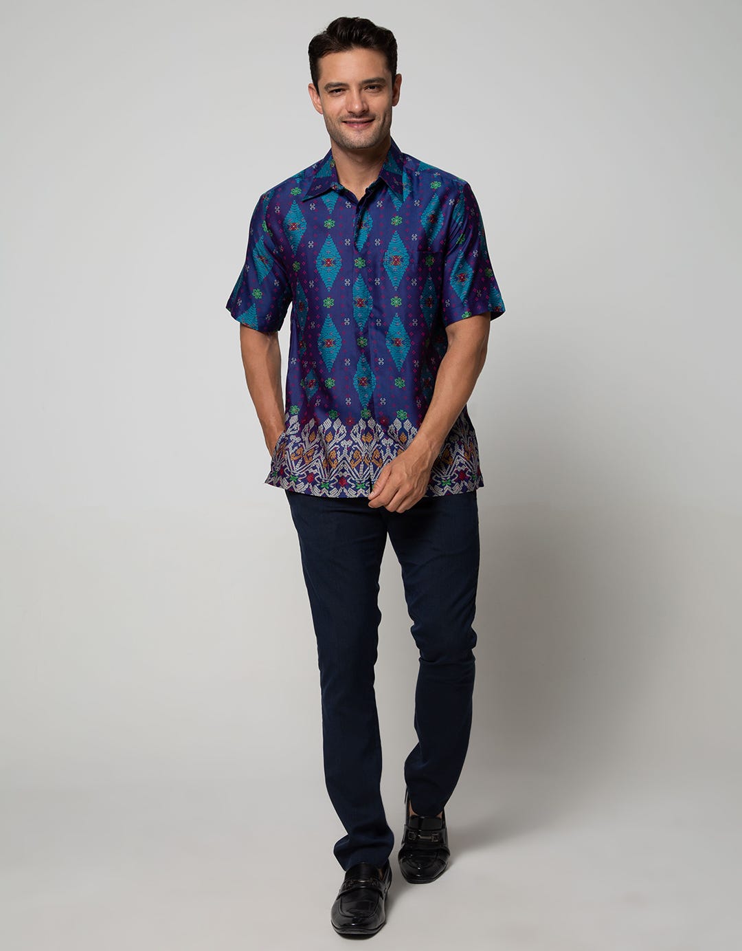 Arjuna Weda Batik Shirt with Weaving Motif