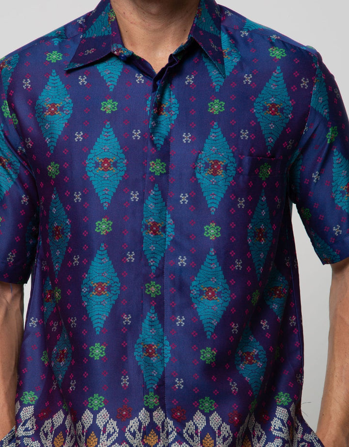 Arjuna Weda Batik Shirt with Weaving Motif