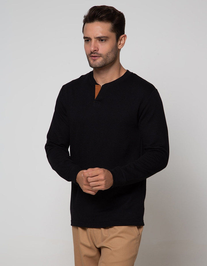 Details Sweatshirt Jumper Round Neck Klep Beda Warna