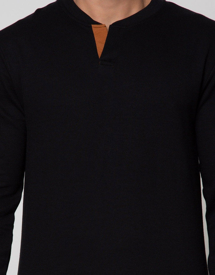 Details Sweatshirt Jumper Round Neck Klep Beda Warna
