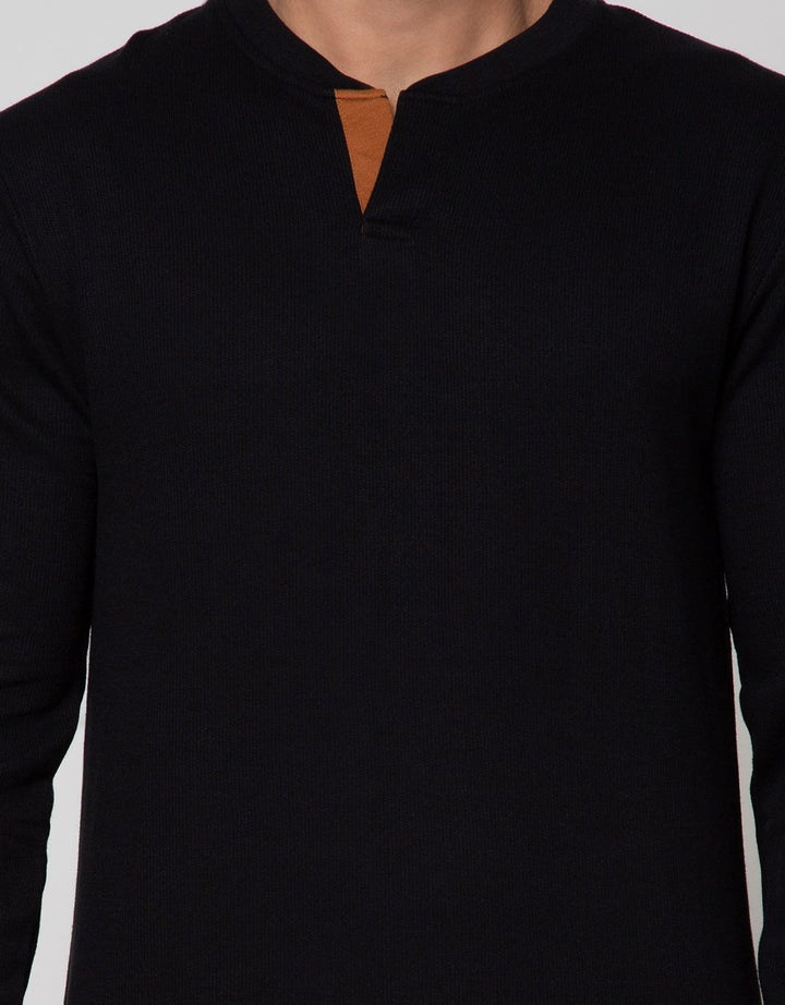 Details Sweatshirt Jumper Round Neck Klep Beda Warna