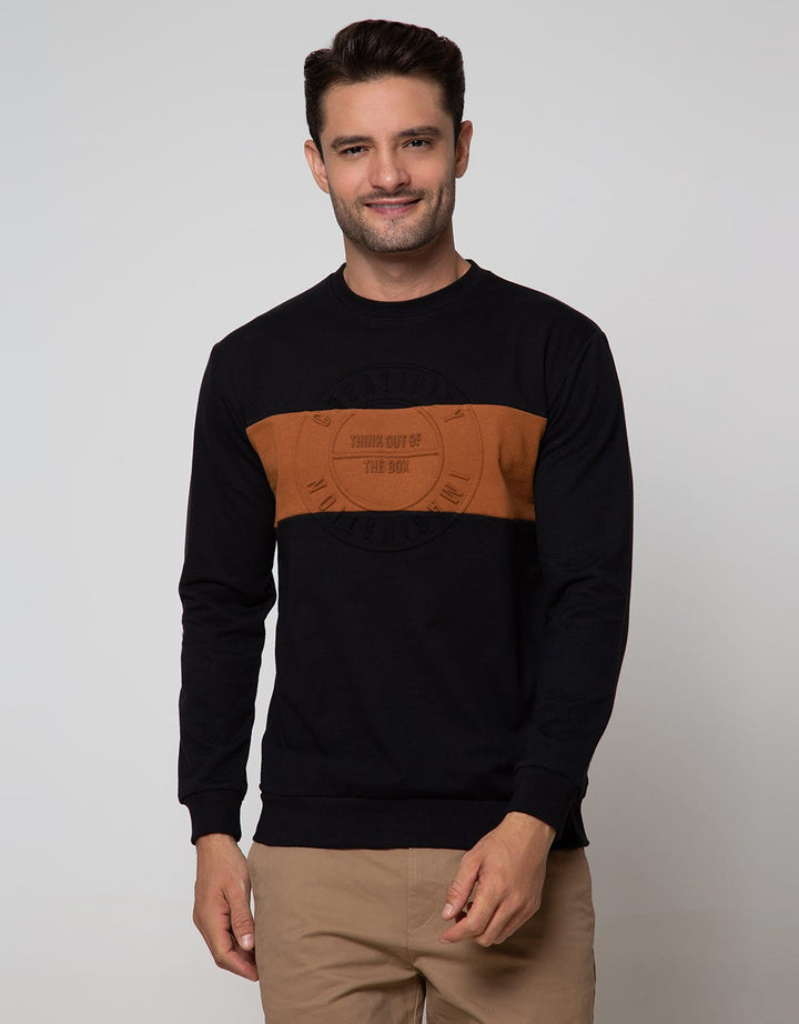 Details Sweatshirt Jumper Long Sleeve Round Neck Cns Emboss