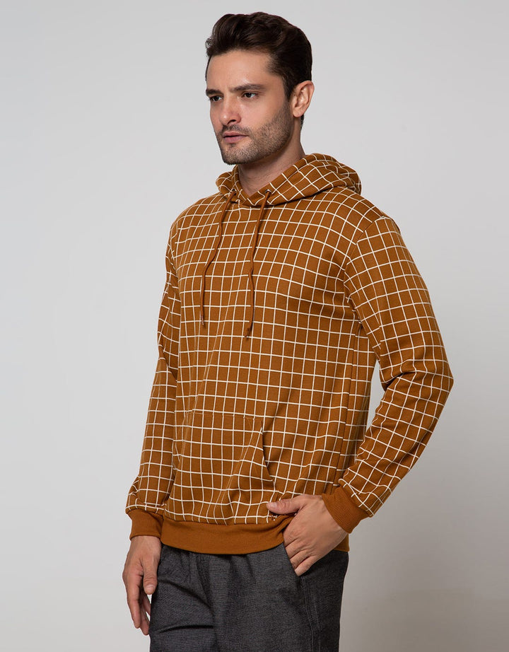 Details Sweatshirt Hoodie Checks Yarn Dyed