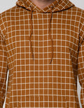 Details Sweatshirt Hoodie Checks Yarn Dyed