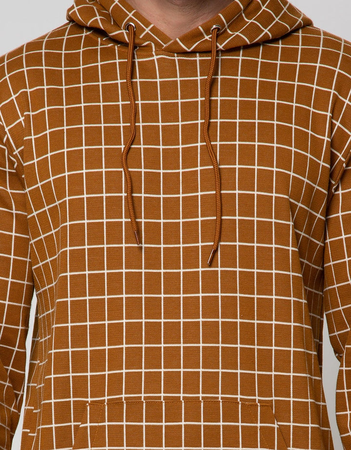 Details Sweatshirt Hoodie Checks Yarn Dyed