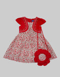 Kidz Too Short Sleeve Midi Dress Vest Embroidery Bag