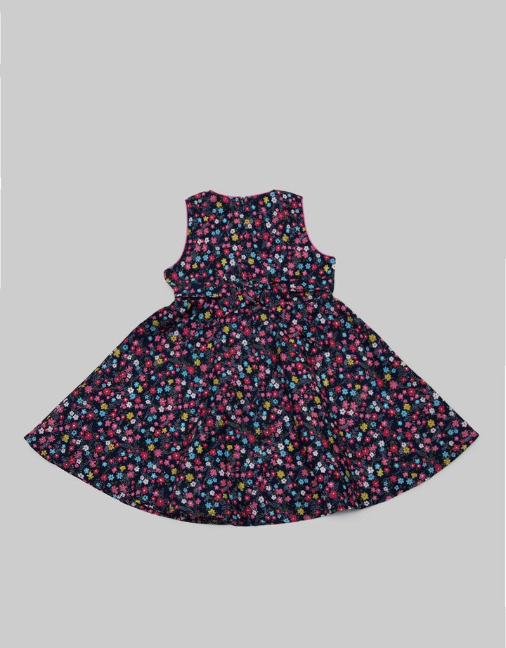 Kidz Too Short Sleeve Midi Dress Flower Piping