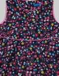 Kidz Too Short Sleeve Midi Dress Flower Piping