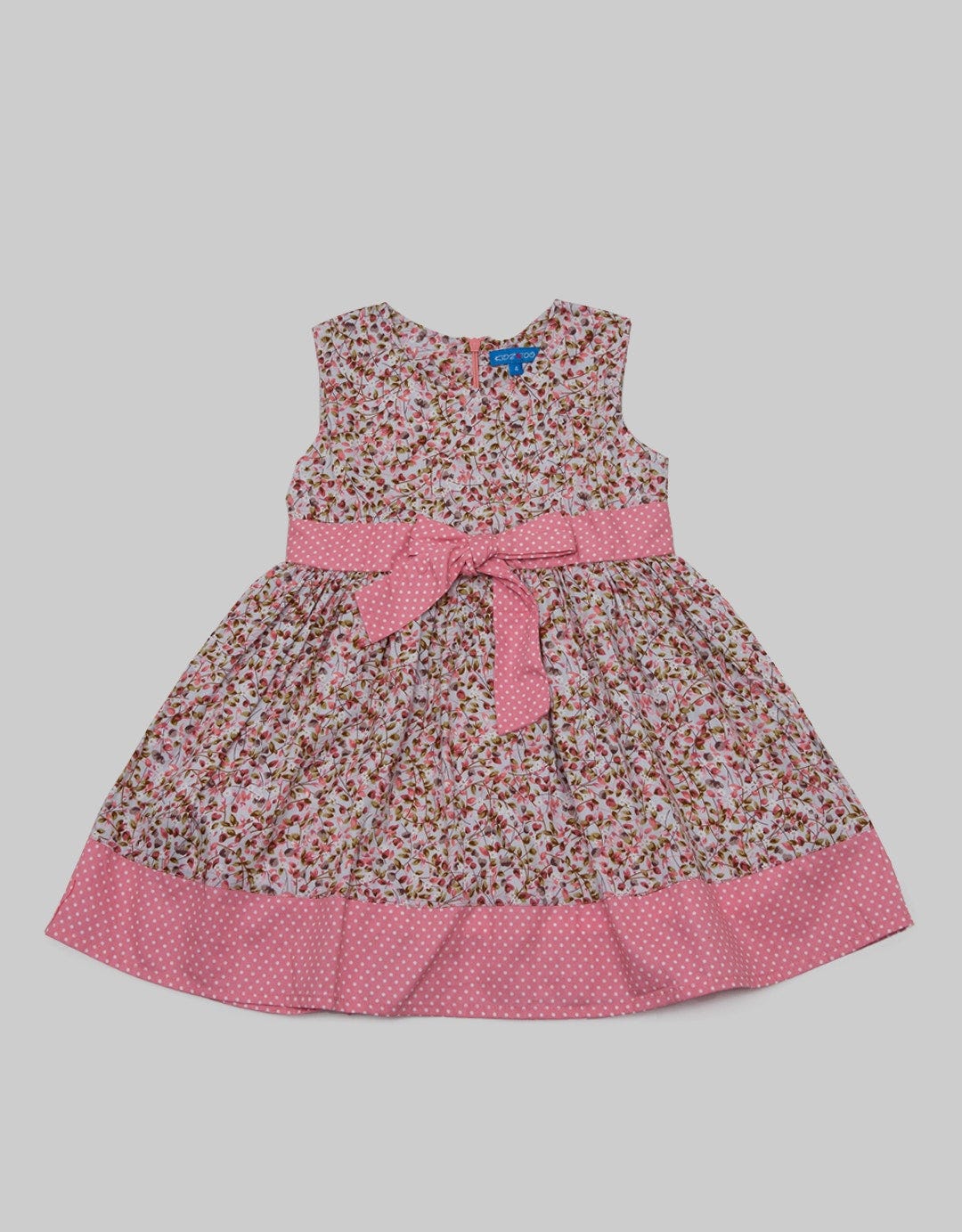 Kidz Too Short Sleeve Midi Dress Full Floral Print