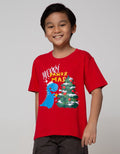 Little M Short Sleeve T-Shirt Seasonal Xmas Dino Rawr