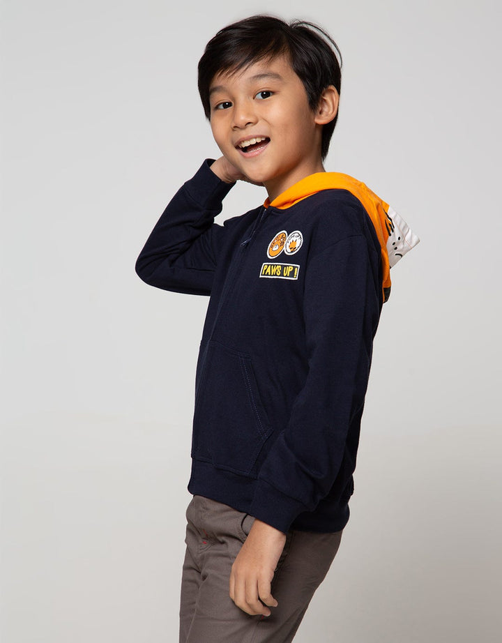 Little M Jacket Knit Hoodie Lion Cucuk Application