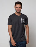 T Zone Short Sleeve T-Shirt Big Size Print Pocket  2 Layer