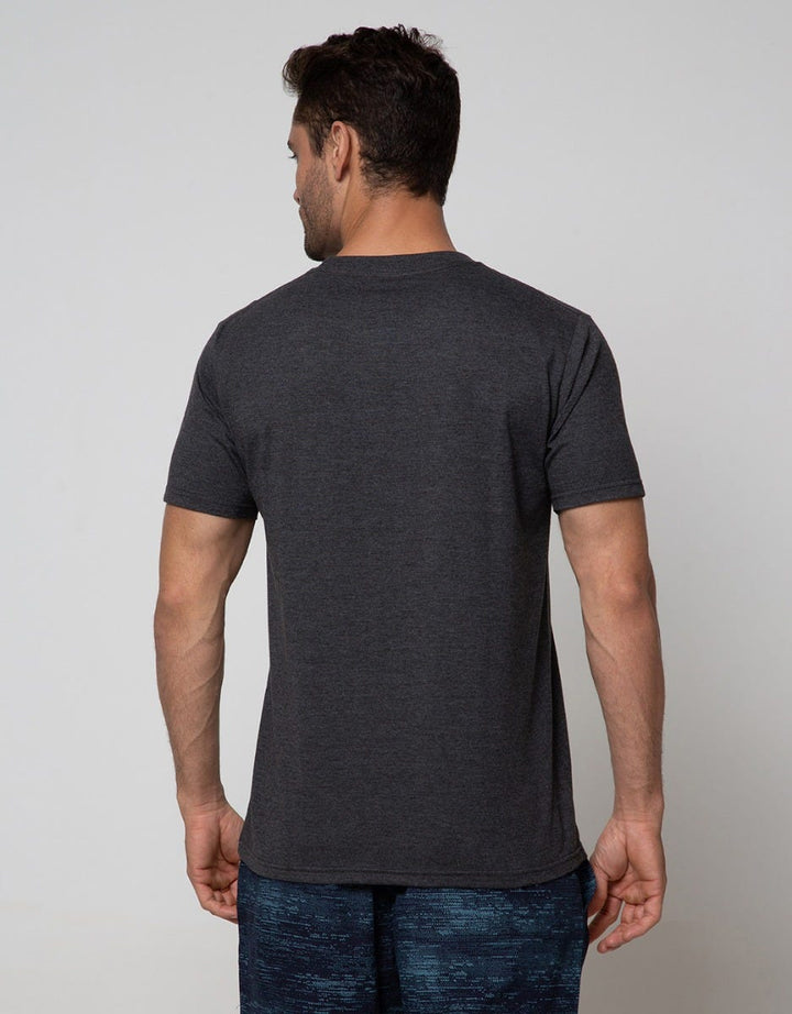 T Zone Short Sleeve T-Shirt Big Size Print Pocket  2 Layer
