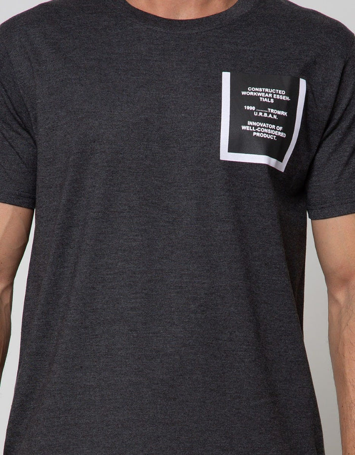 T Zone Short Sleeve T-Shirt Big Size Print Pocket  2 Layer