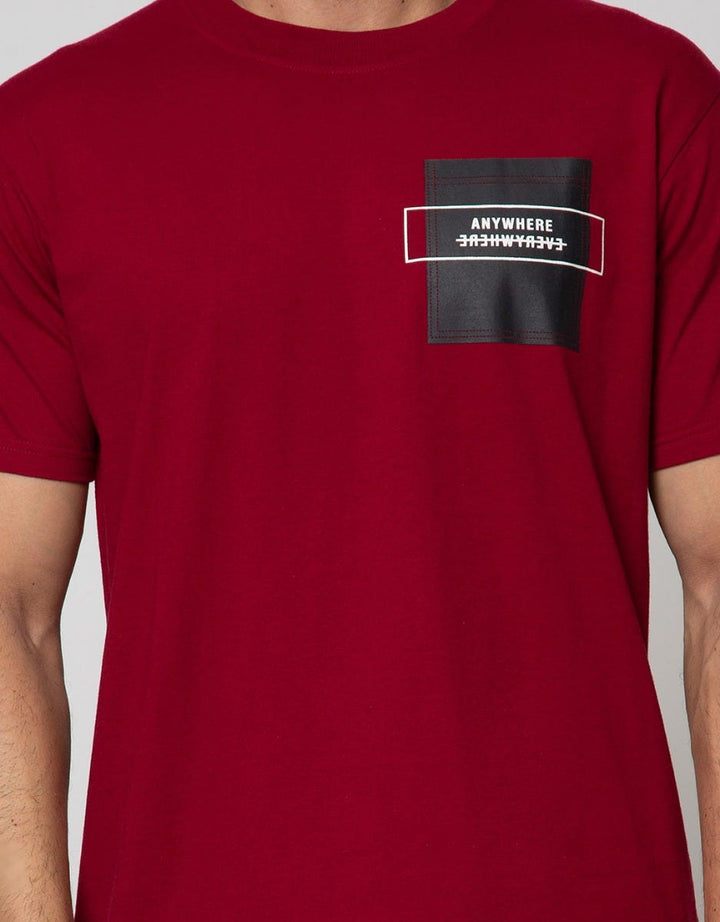 T Zone Short Sleeve T-Shirt Big Size Print Pocket  Anywhere