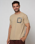 T Zone Short Sleeve T-Shirt Big Size Print Pocket Keep On Going