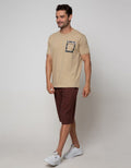 T Zone Short Sleeve T-Shirt Big Size Print Pocket Keep On Going