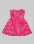 Kidz Too Short Sleeve Midi Dress Full Print Floral Alphabet Ribbon