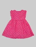 Kidz Too Short Sleeve Midi Dress Full Print Floral Alphabet Ribbon
