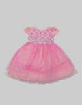 Kidz Too Short Sleeve Midi Dress Embossed Floral Bottom Tile Yure