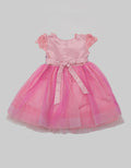Kidz Too Short Sleeve Midi Dress Embossed Floral Bottom Tile Yure