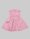 Kidz Too Short Sleeve Midi Dress Bordir Bunga Qipao