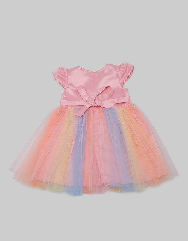 Kidz Too Short Sleeve Midi Dress Short Sleeve Unicron Tile Rainbow