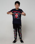 Marvel Spiderman Face Number Strip T-Shirt